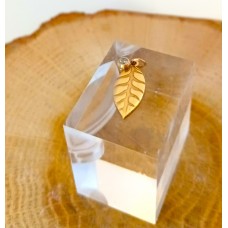 Μενταγιόν Μοτίφ σε Κίτρινο Χρυσό 14Κ Φύλλο με ζιργκόν (N239)